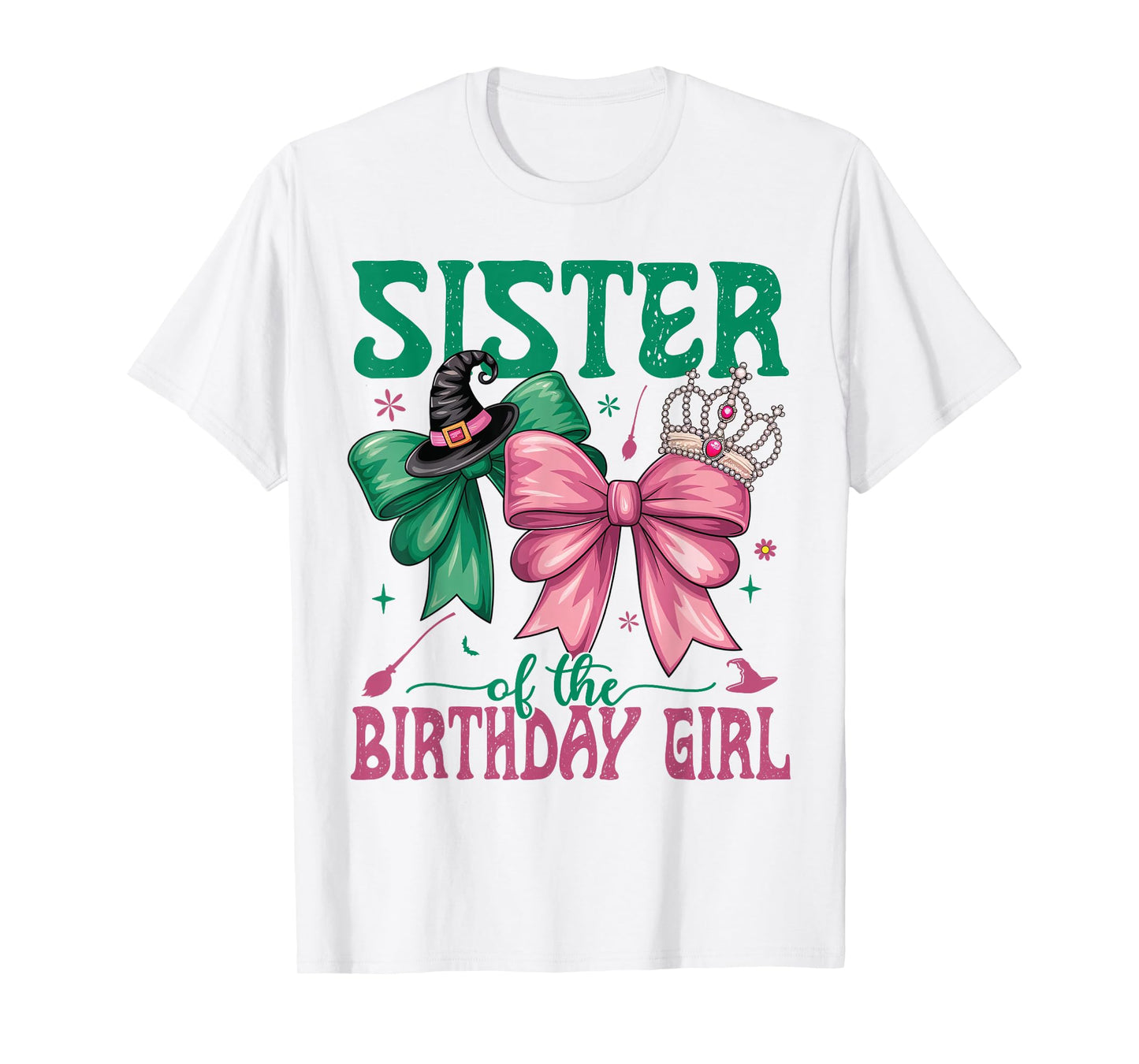 Sister of The Birthday Girl Matching Witch Family Bday Part T-Shirt