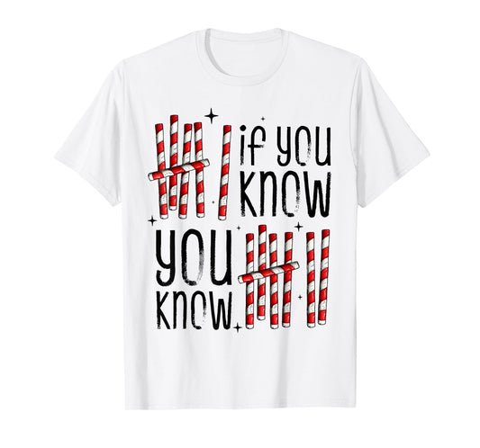 6 7 Funny If You Know 6 You Know 7 Candy Cane Six Seven Meme T-Shirt