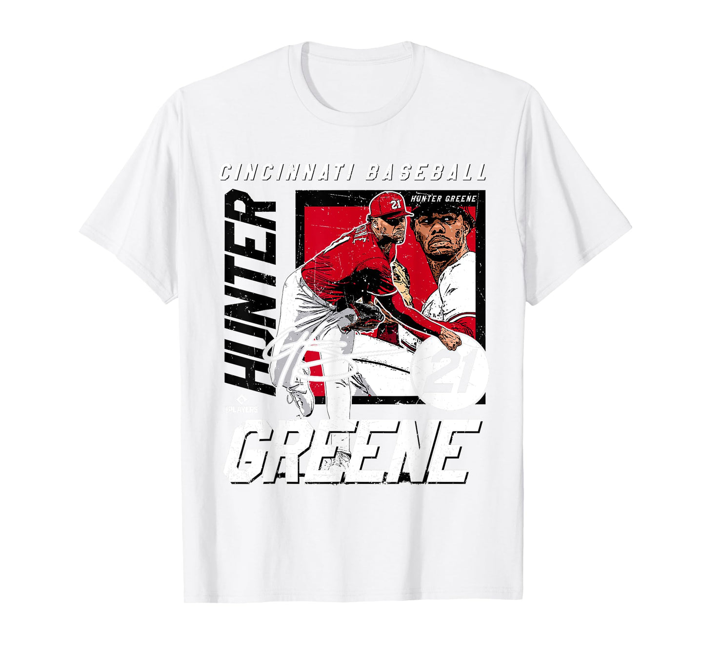 Hunter Greene | Cincinnati MLB Baseball Players | MLBHGR203M T-Shirt