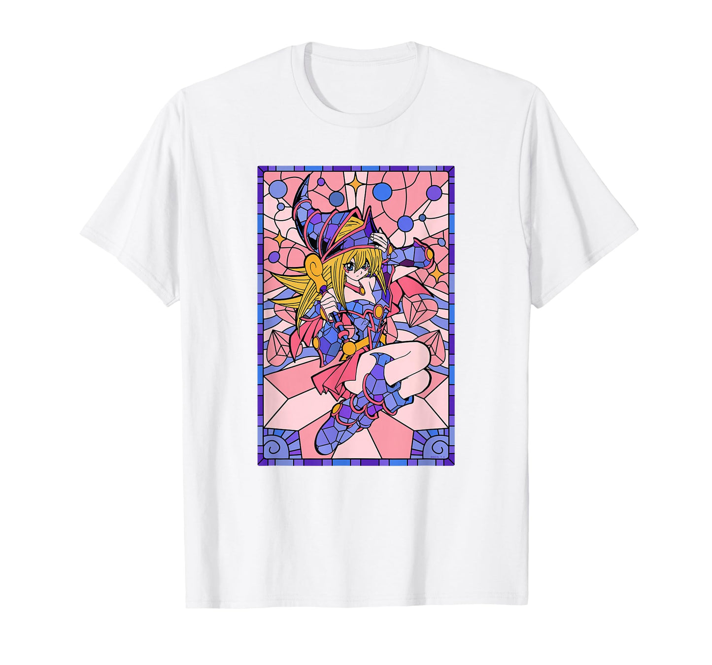 Yu-Gi-Oh! Dark Magician Girl Cute Stained Glass Anime T-Shirt