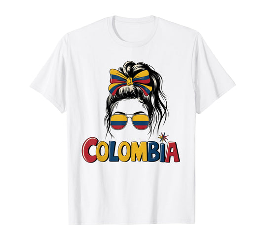 Colombian Girl Flag Kids Hispanic Heritage Month Colombia T-Shirt