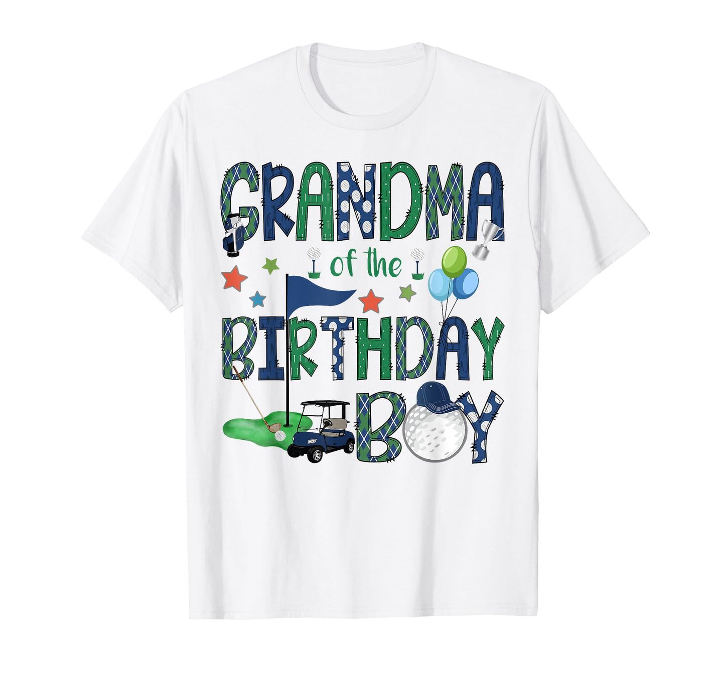 Grandma Of The Birthday Boy Hole In One Golf Lover T-Shirt