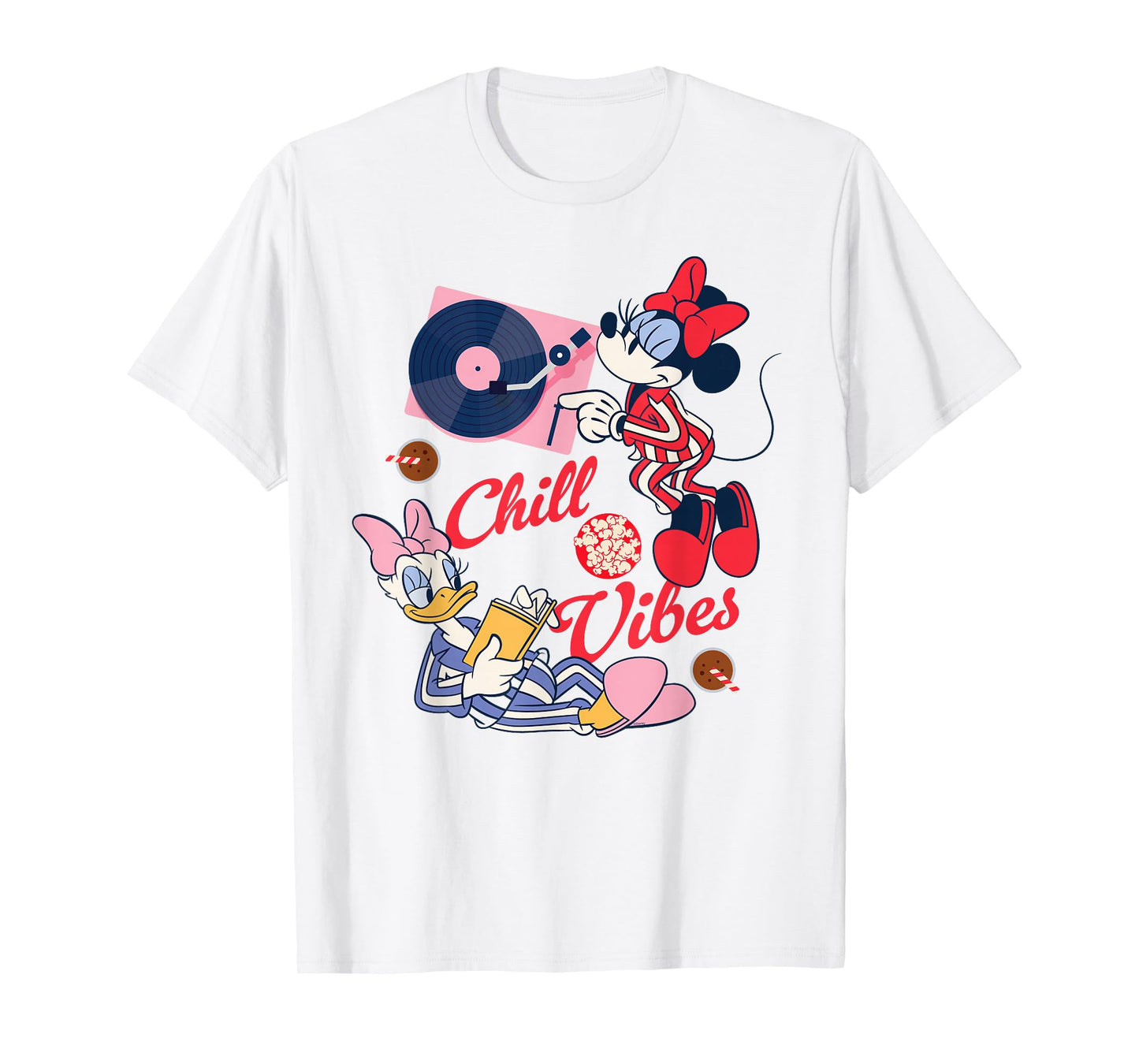 Disney Minnie & Daisy Pajamas and Popcorn PJs Chill Vibes T-Shirt