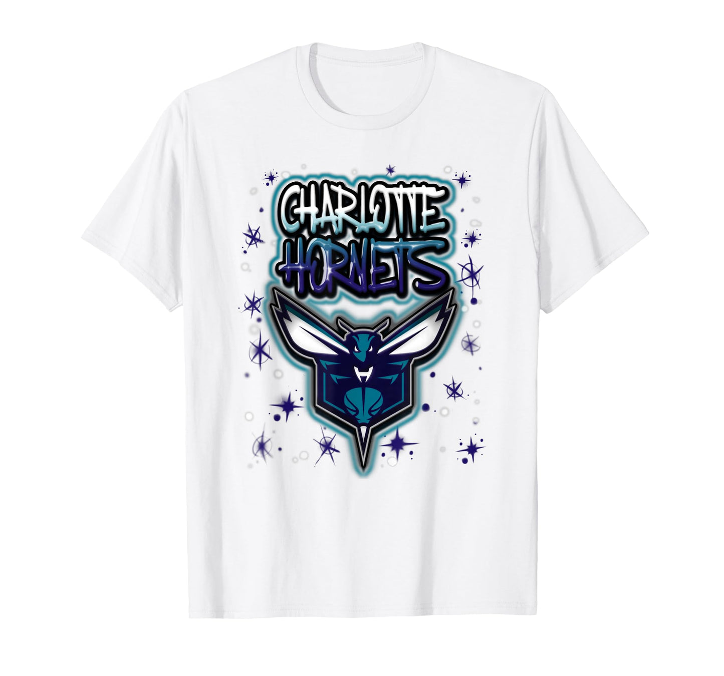 NBA Charlotte Hornets Airbrush Logo T-Shirt