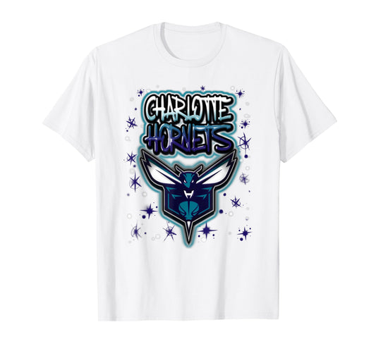 NBA Charlotte Hornets Airbrush Logo T-Shirt