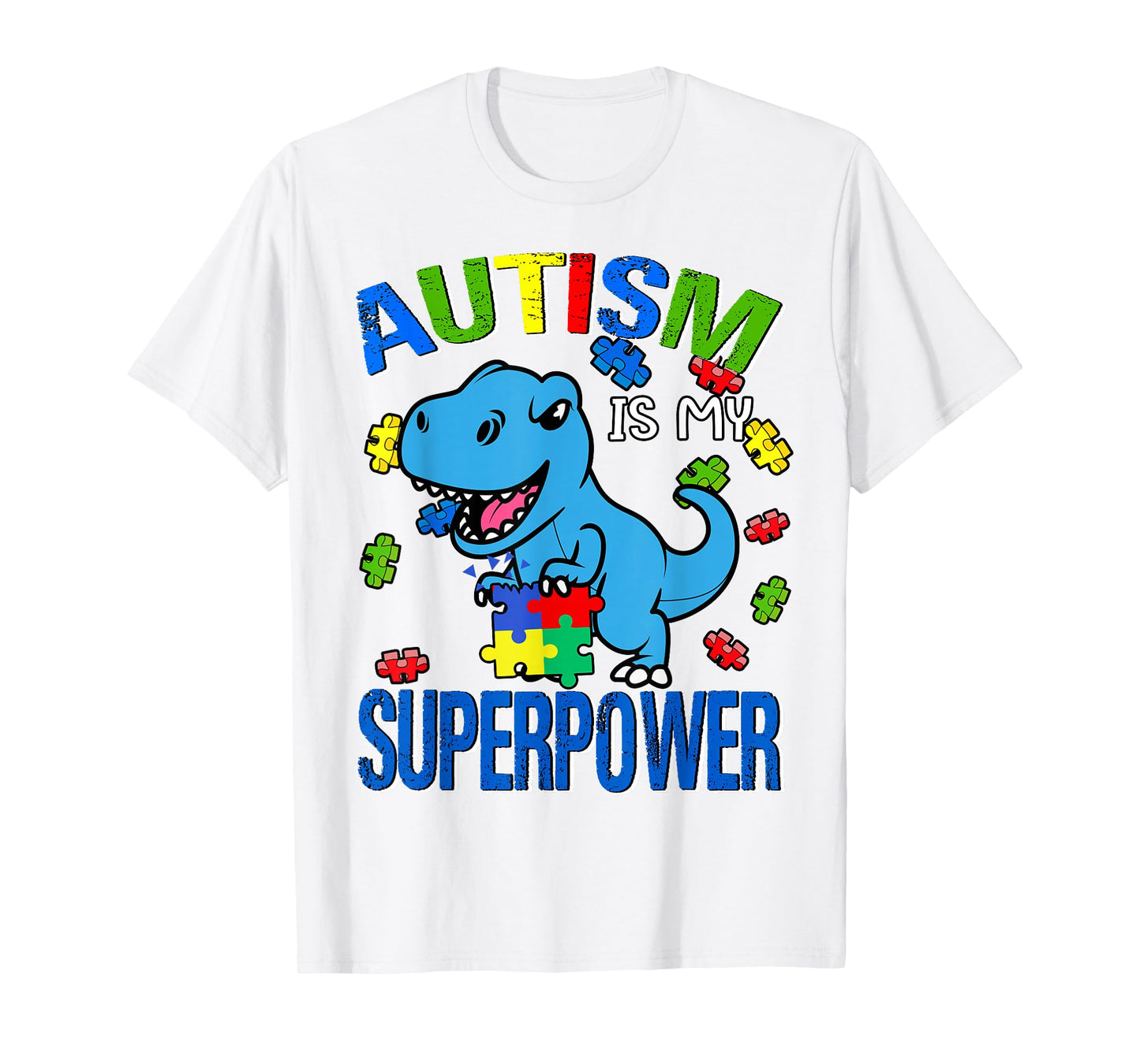 Autism Is My Super Power Autism Awareness Toddler Brother T-Shirt