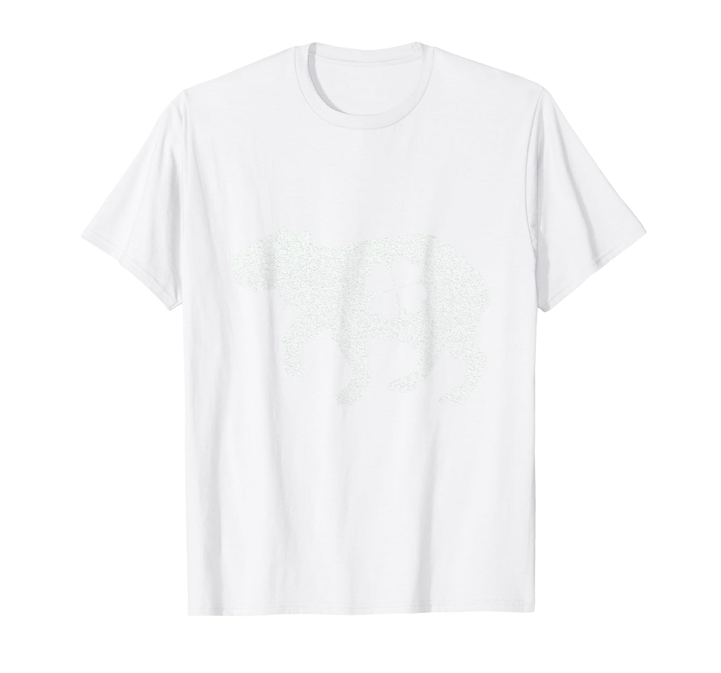 Lucky Capybara Silhouette Shamrock Irish St Patrick's Day T-Shirt