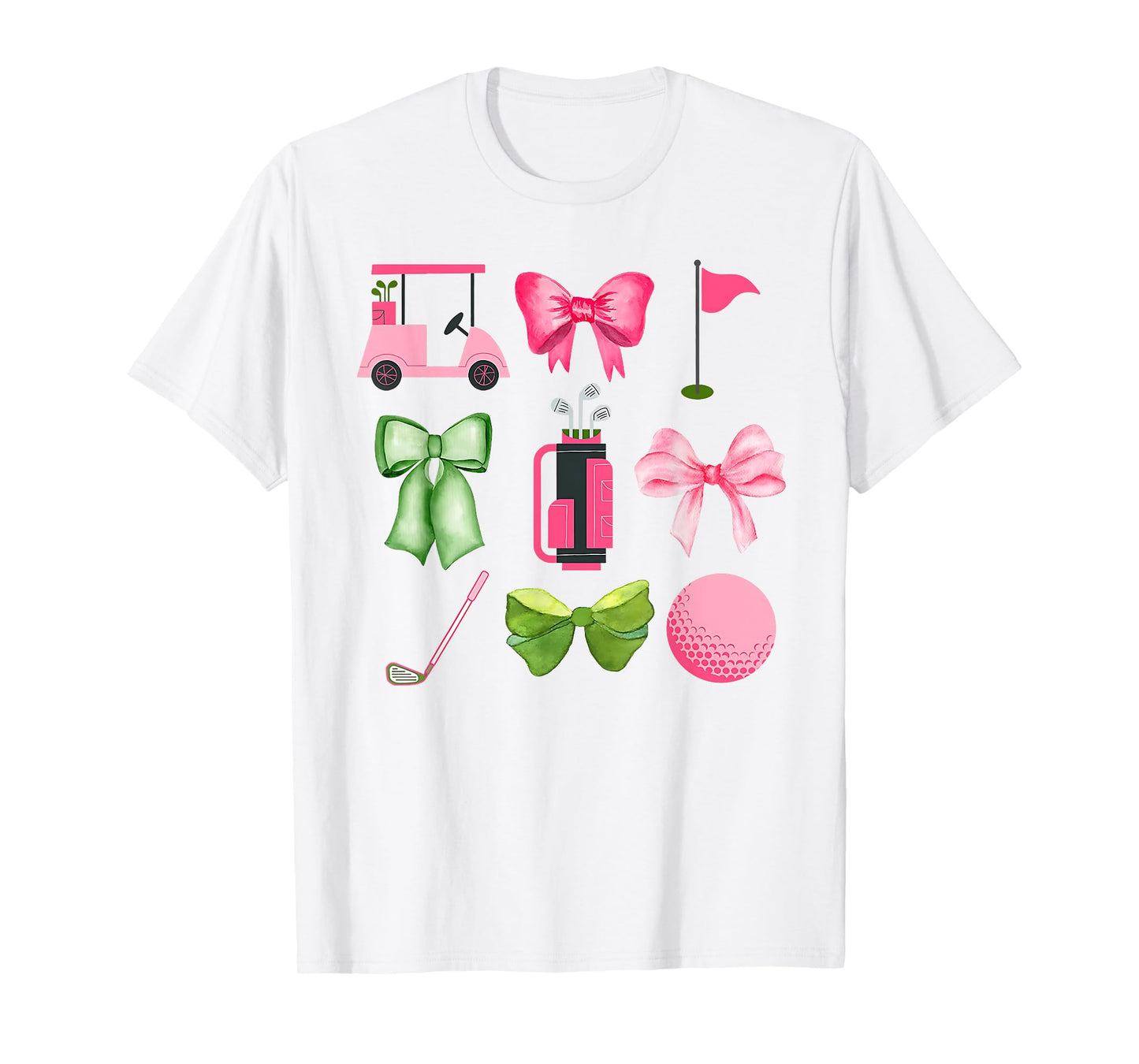 Let's Par-Tee Coquette Golf Funny Golfer Girls Women Kids T-Shirt