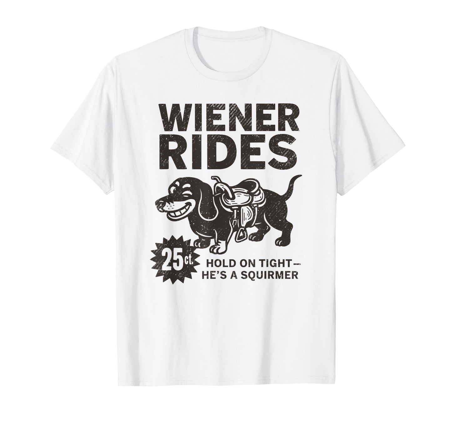 Adult Humor Dachshund Newspaper Ad, Wiener Rides 25 Cents T-Shirt