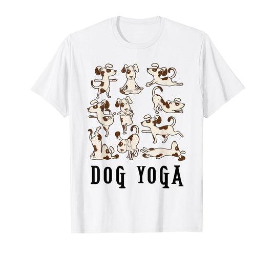 Fun Dog Yoga Gift T Shirt - Cute Family Wear Lt T-Shirt