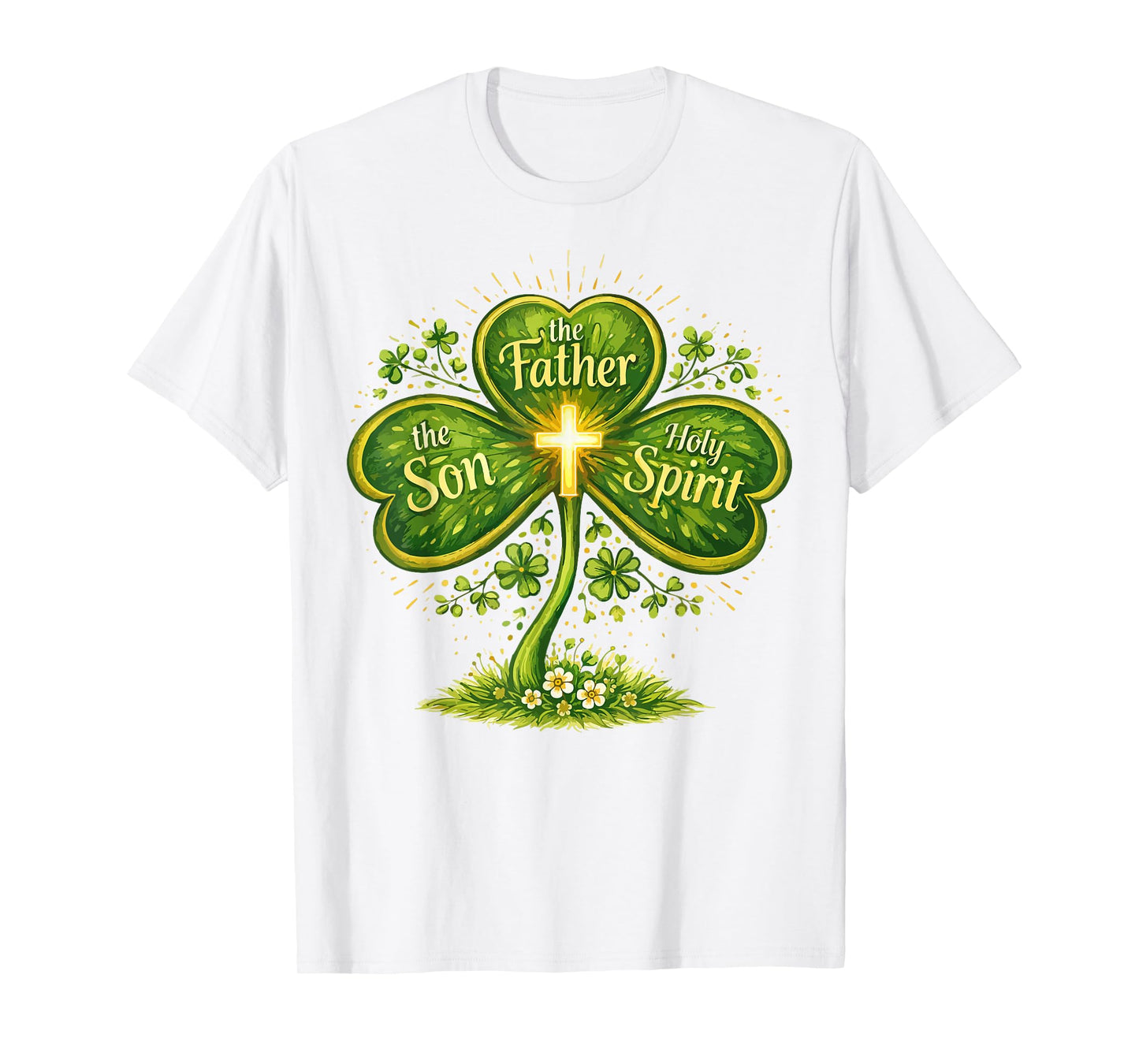Father Son Holy Spirit St Patricks Day Christian Irish Women T-Shirt