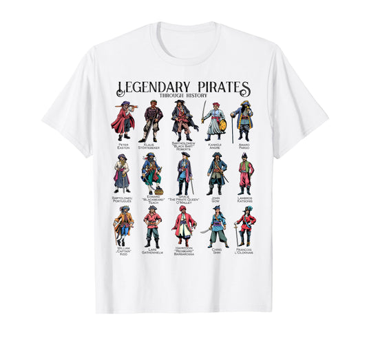Pirate Characters - Legendary Pirates T-Shirt
