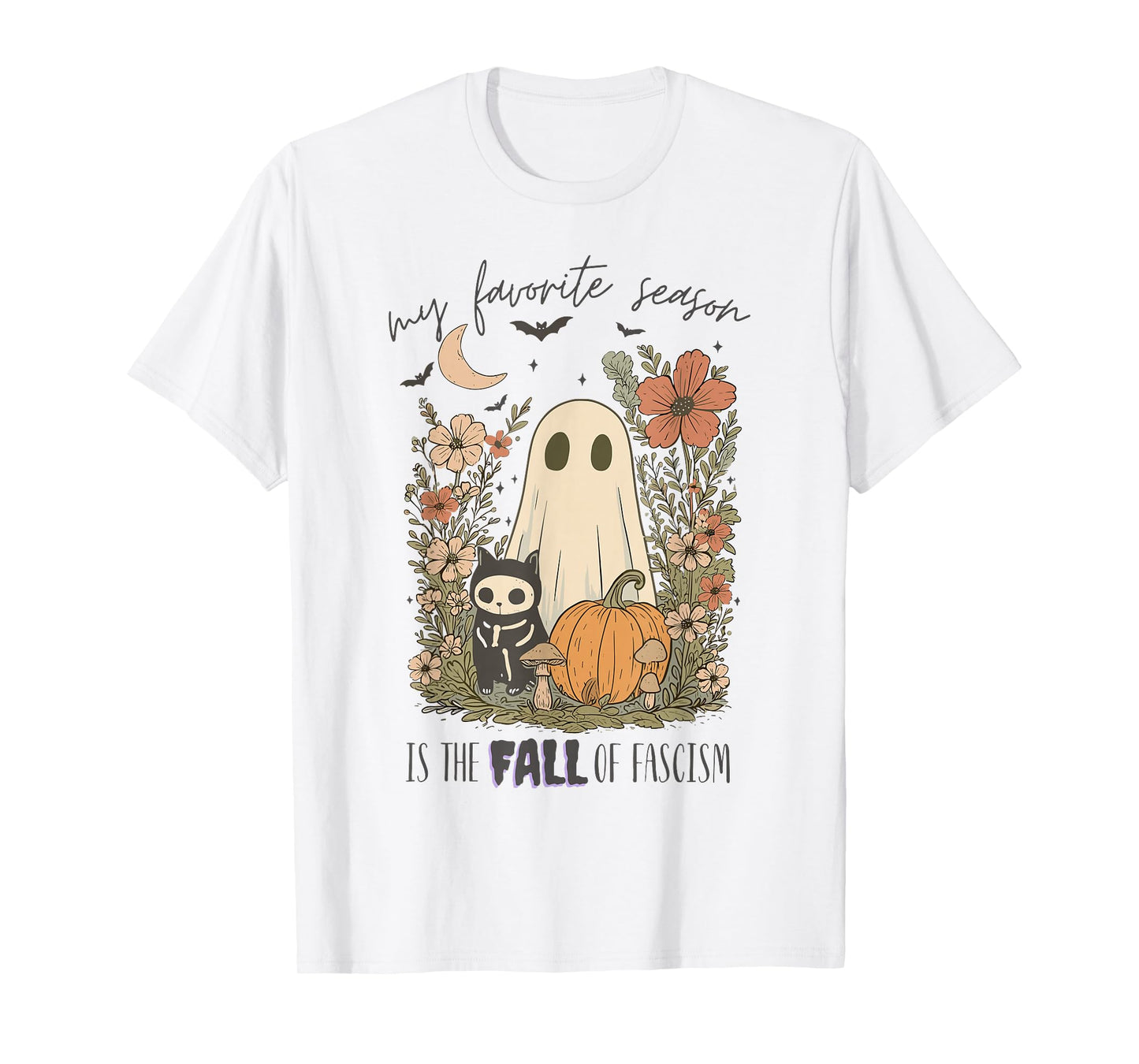 Halloween Retro My Favorite Season is The Fall of Fascism T-Shirt