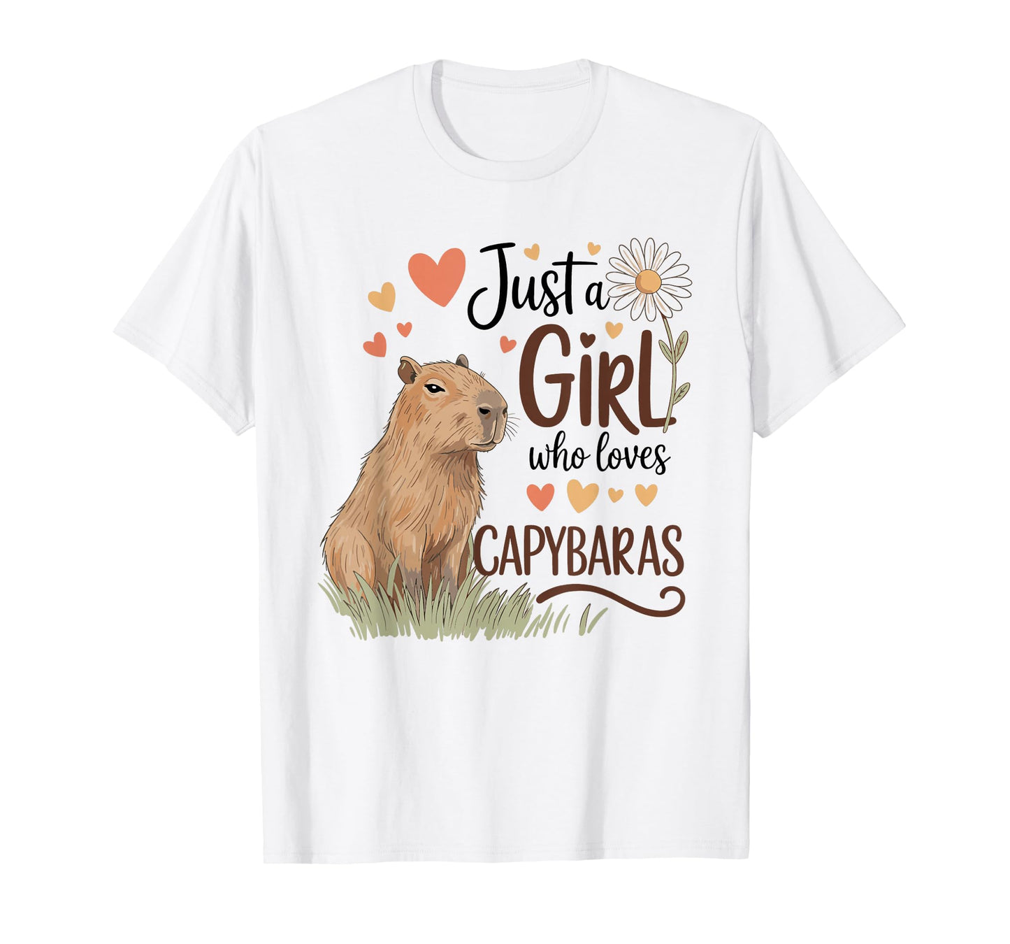 Just a Girl Who Loves Capybaras Cute Animal Pet Rodent Lover T-Shirt