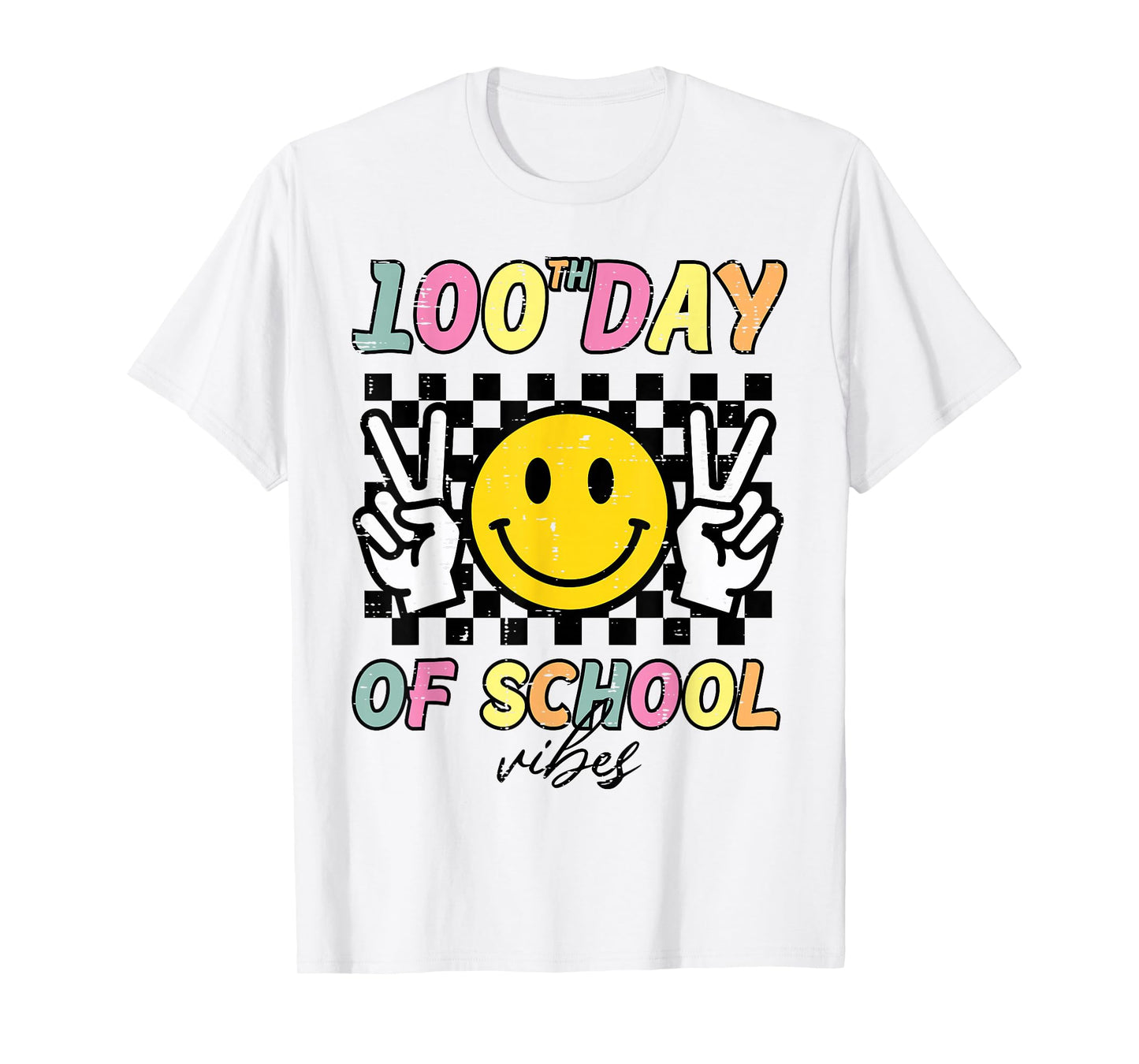 100th Day of School Vibes 100 Days of School Boys Girls Kids T-Shirt