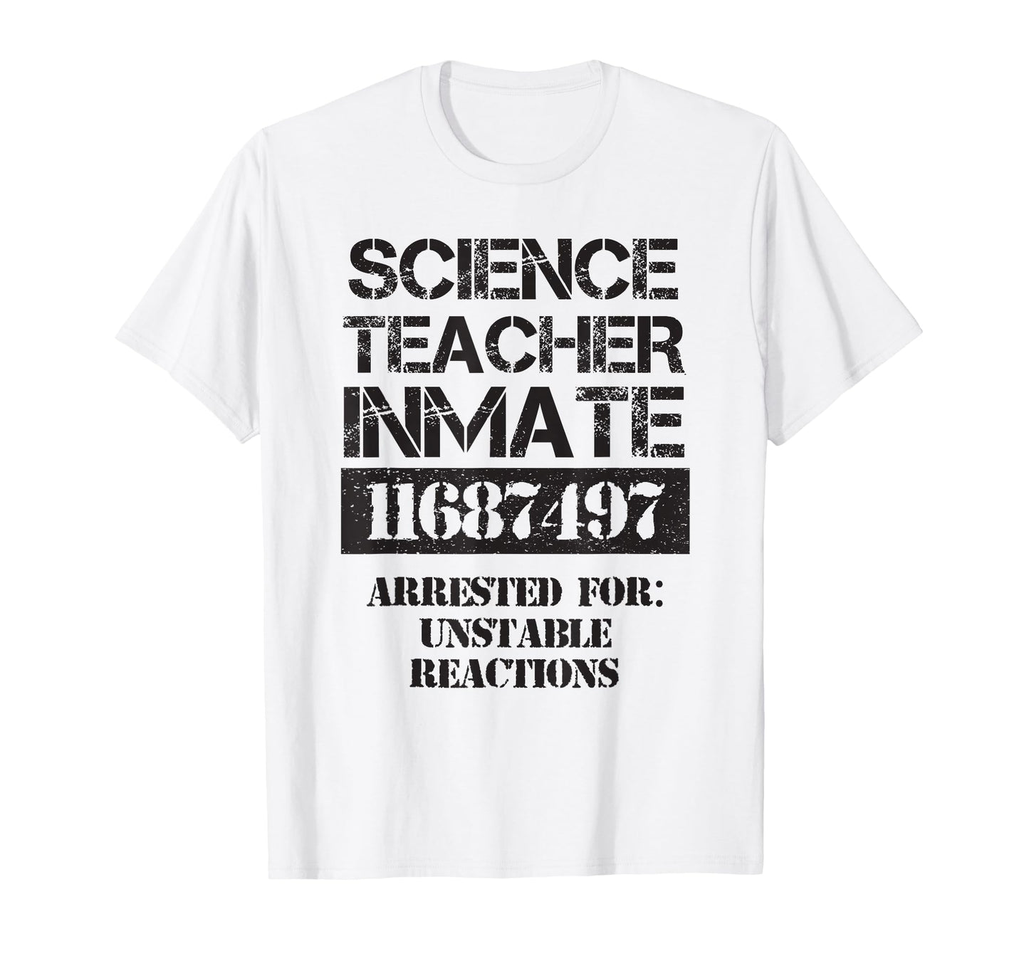 Funny Halloween Science Teacher Prisoner Costume T-Shirt