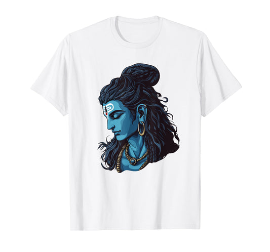 Peaceful Lord Shiva Bholenath with Rudraksha and Tilak T-Shirt