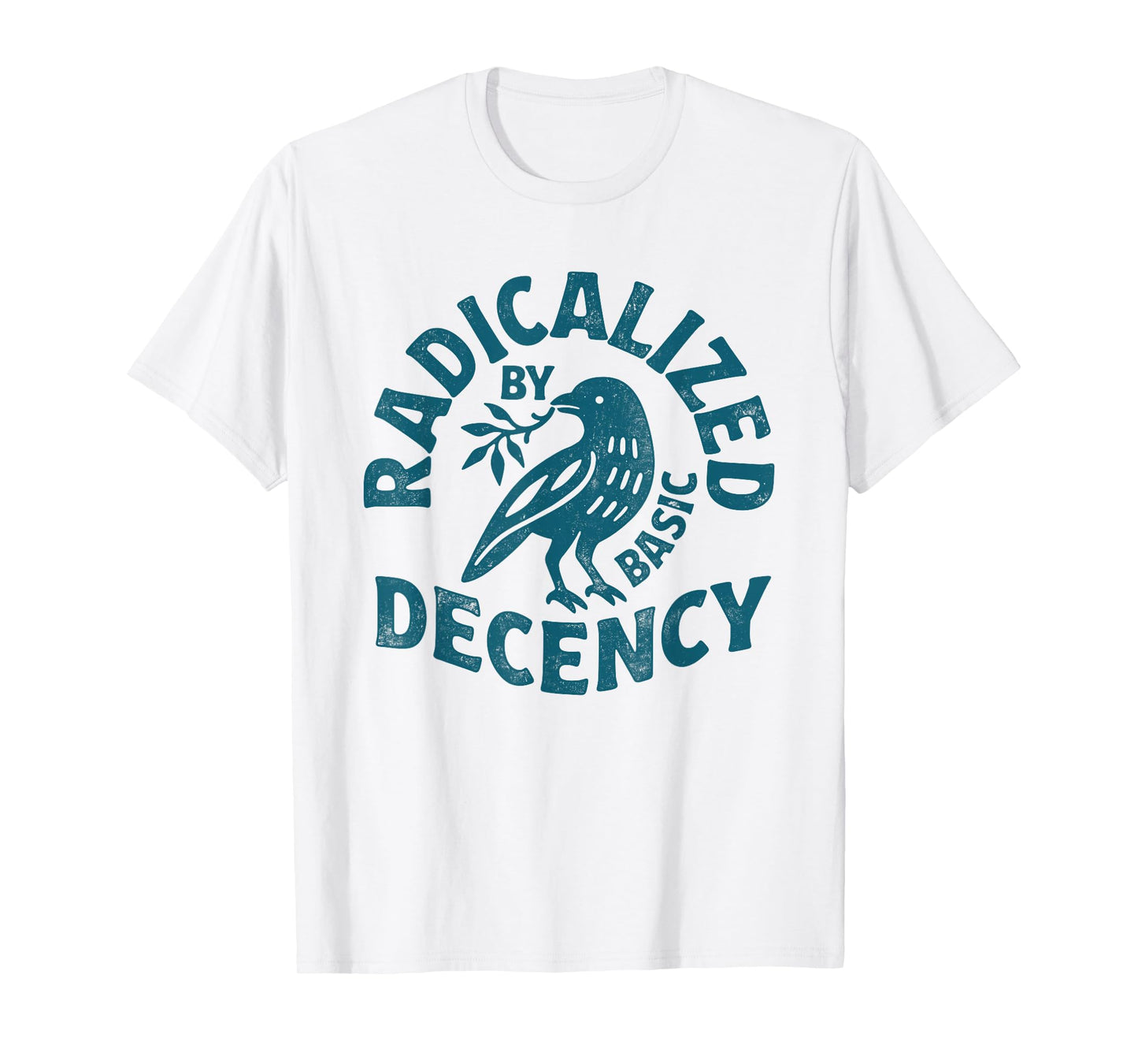 Floral Radicalized by Basic Decency Feminist Activist Gifts T-Shirt