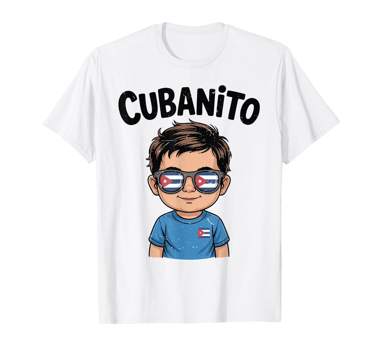 Cubanito Toddler Boy Cuban Hispanic Heritage Month Cuba Flag T-Shirt