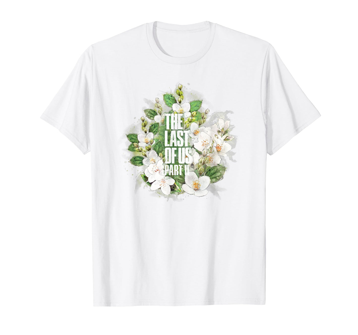 The Last of Us Part II Watercolor Floral Big Chest Logo T-Shirt