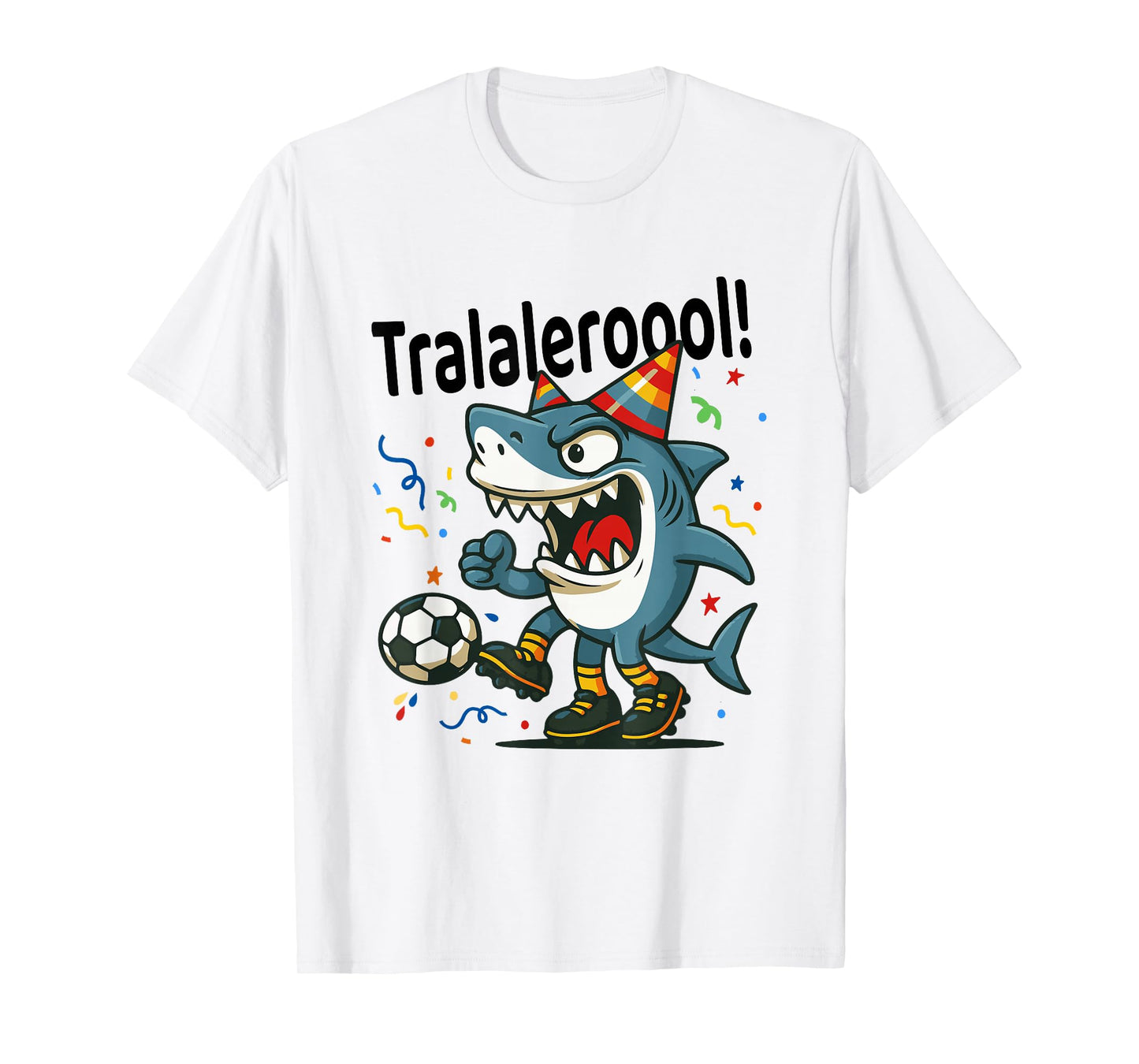 Tralalero Tralala Italian Brainrot Soccer Birthday Meme Boys T-Shirt