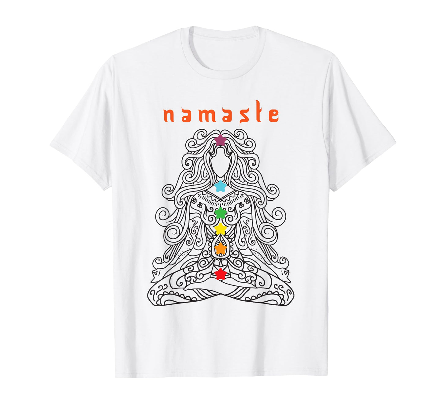 Namaste Design, Yoga Pose with Chakra Awesome Gift T-Shirt