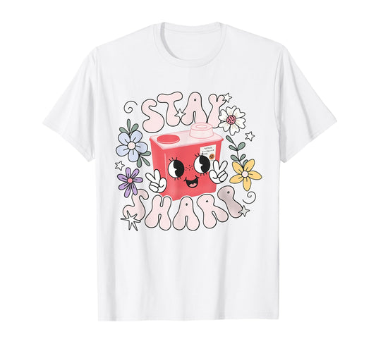 Women Stay Sharp Funny Phlebotomist Infusion Nurse IV PICC T-Shirt