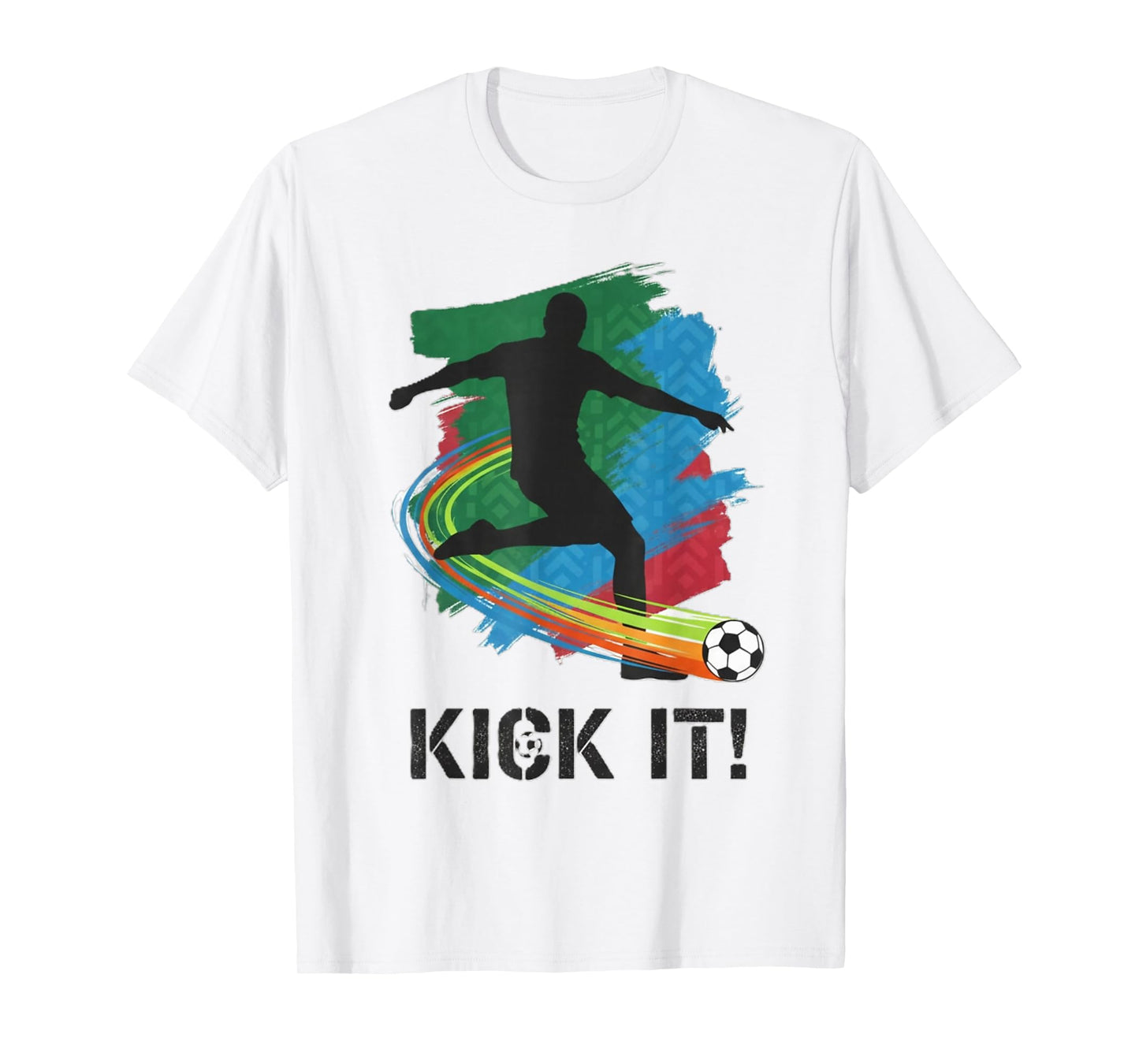 Kick It Soccer Player Silhouette Graphic Tee for Fans T-Shirt