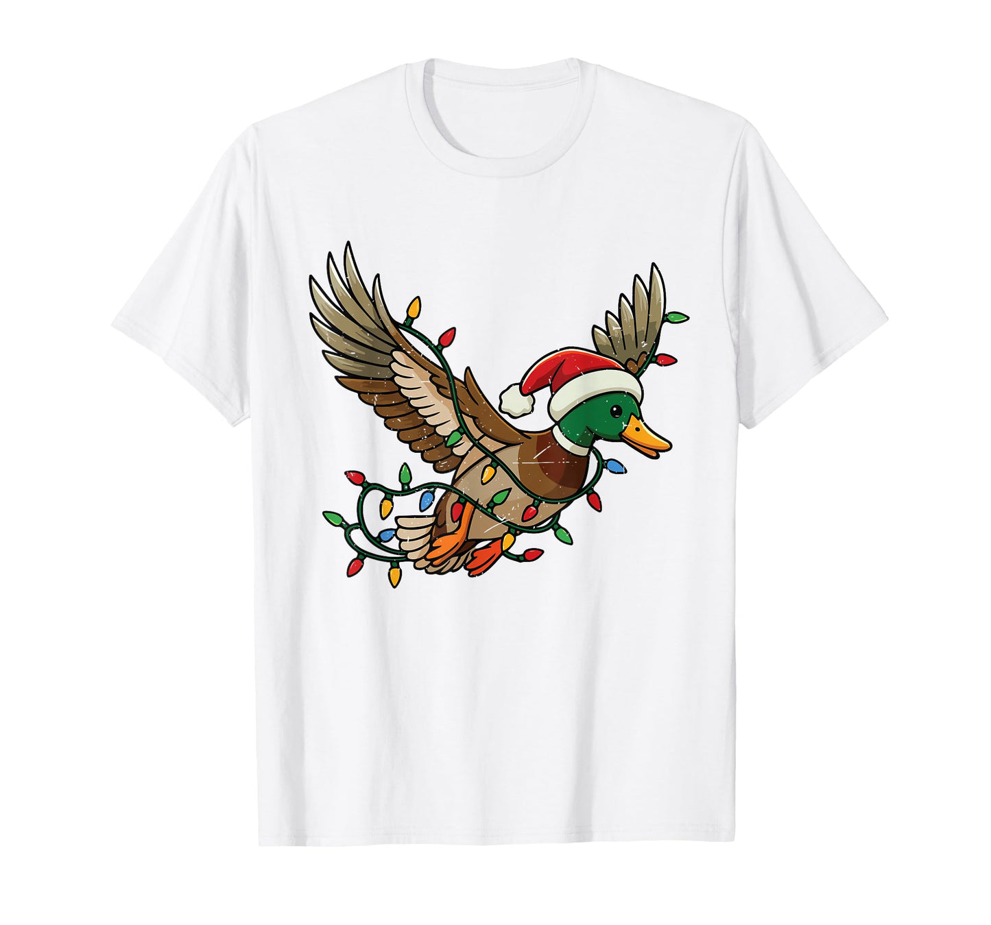 Mallard Duck Light Christmas Hunting Pajama Toddler Boy Men T-Shirt