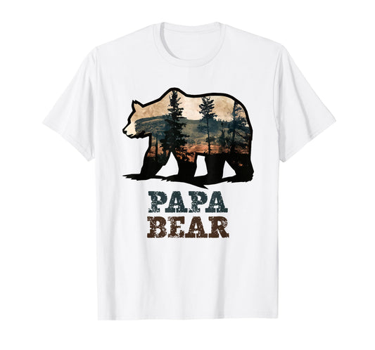 Papa Bear Vintage Retro Funny T-Shirt