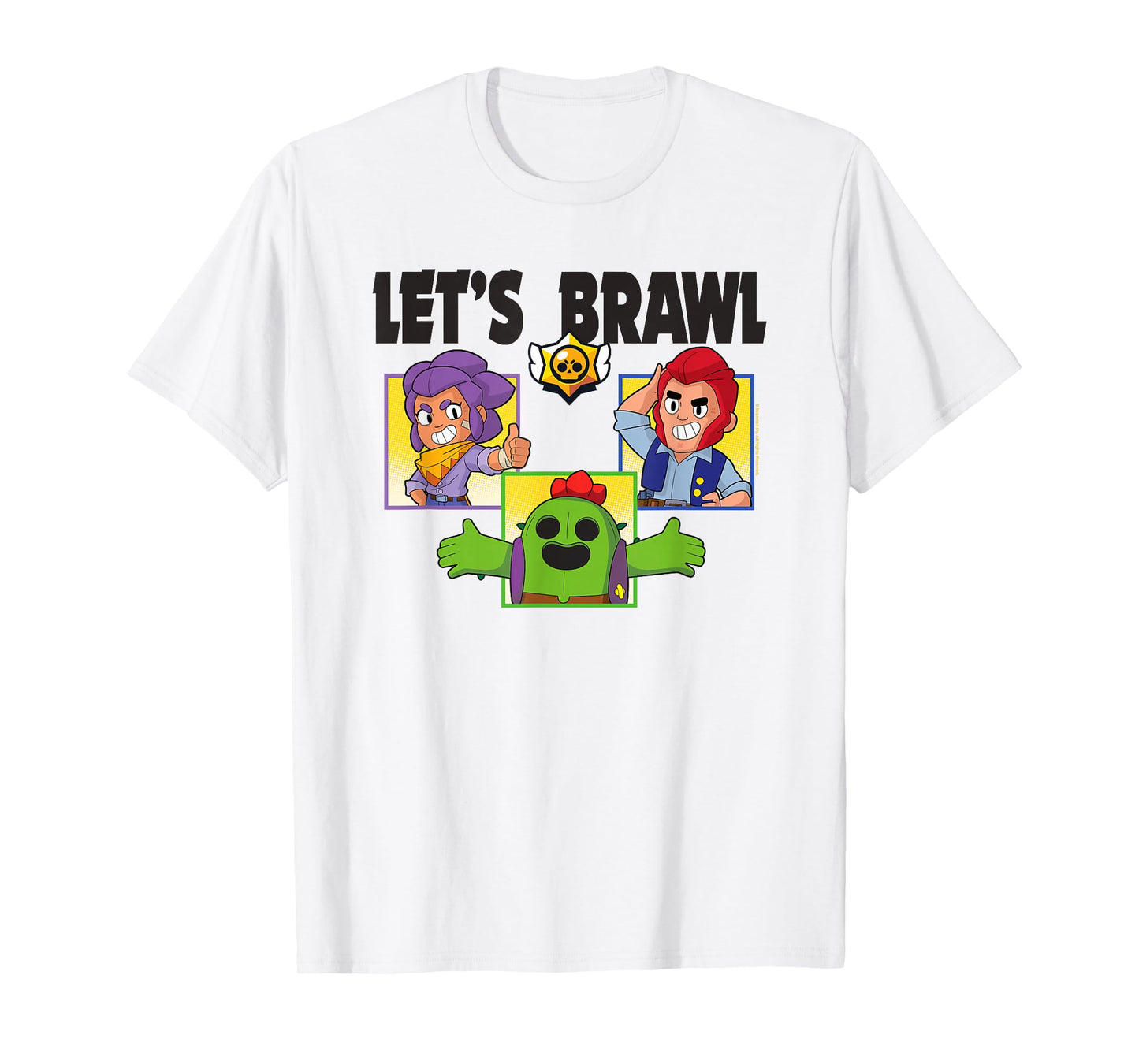 Brawl Stars Let's Brawl Colt Spike and Shelly Group Shot T-Shirt