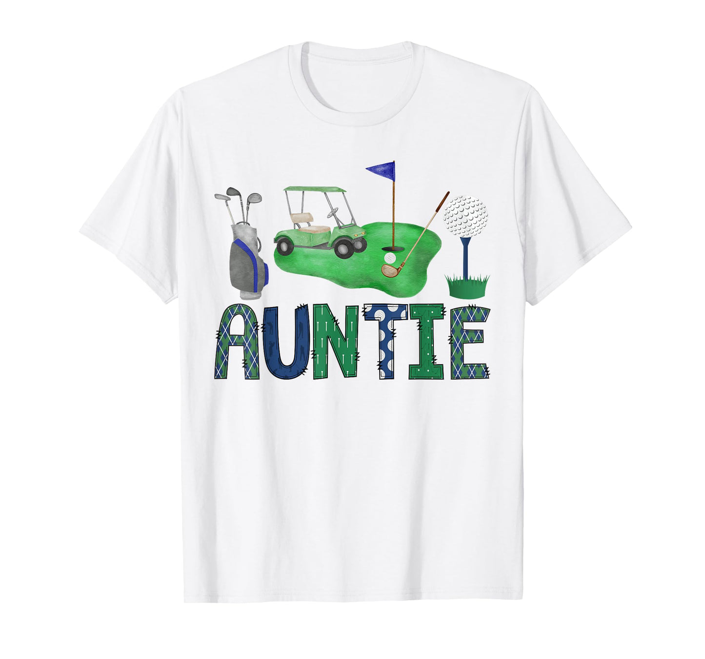 Auntie Of The Birthday Boy Hole in One Golf Sport Matching T-Shirt