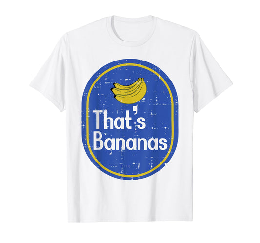 Thats Bananas Sticker Fruit Costume Halloween Men Women Kids T-Shirt