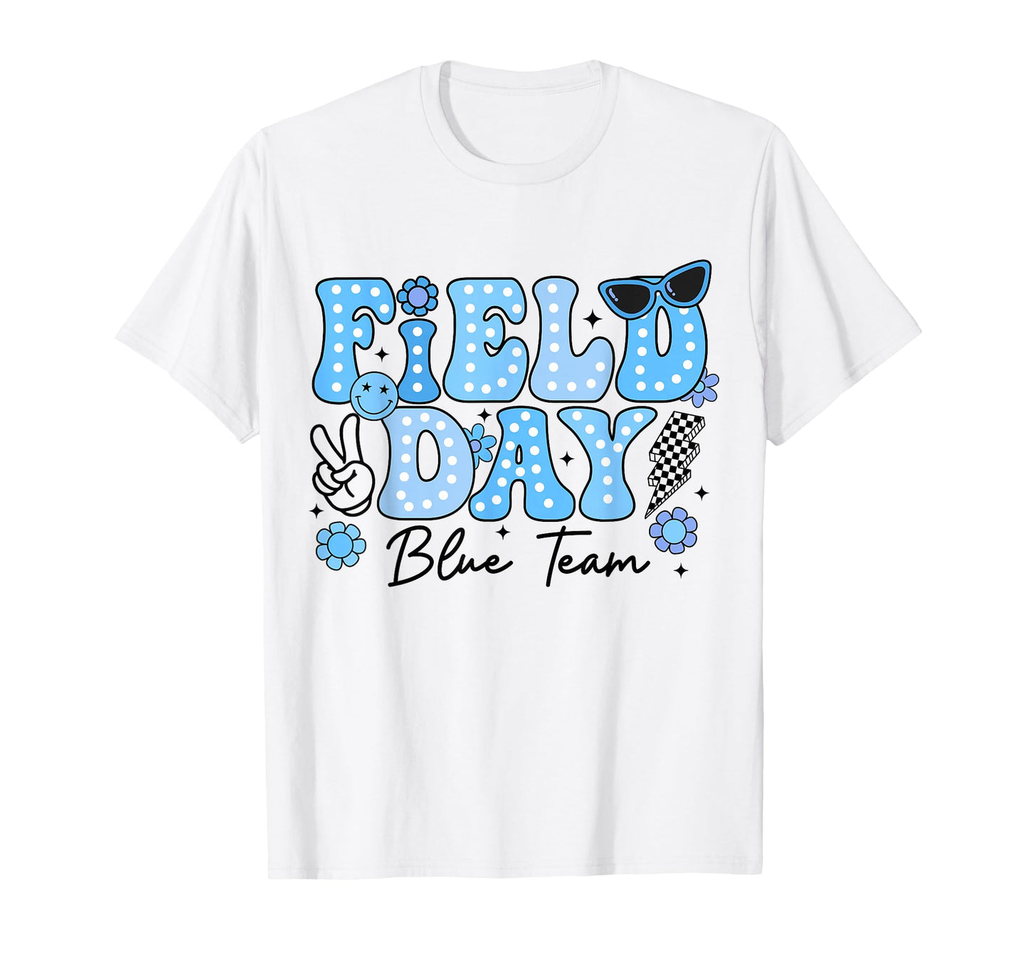 Field Day Blue Team Color Field Trip Team Game Competition T-Shirt