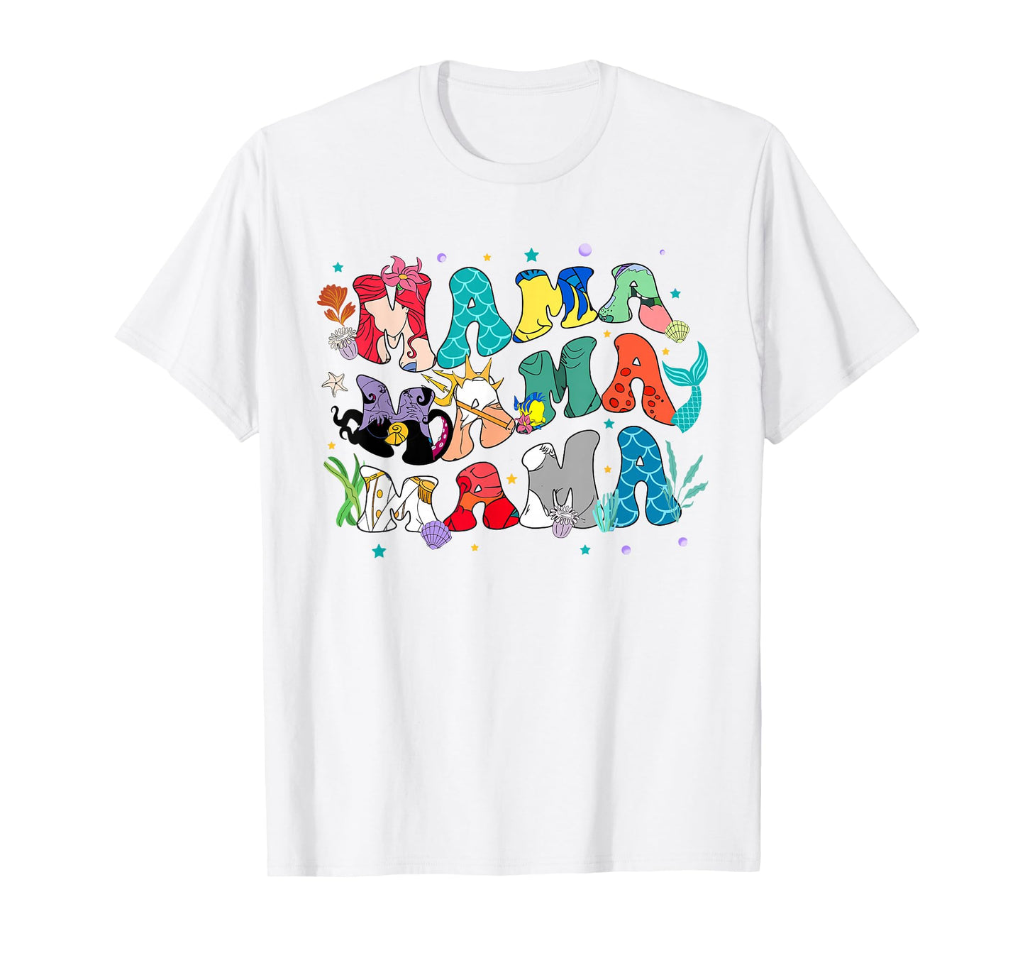 Mama Mermaidd Mom Mommy Family Birthday Party Mother's Day T-Shirt