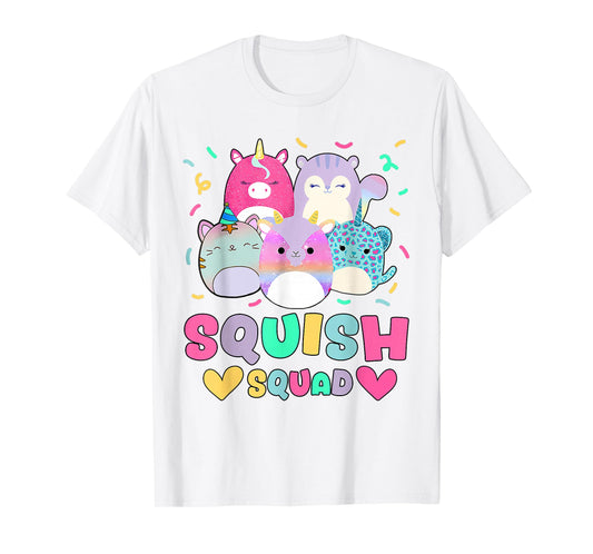 Squish Squad Birthday Shirt For Girls Kids Toddlers T-Shirt