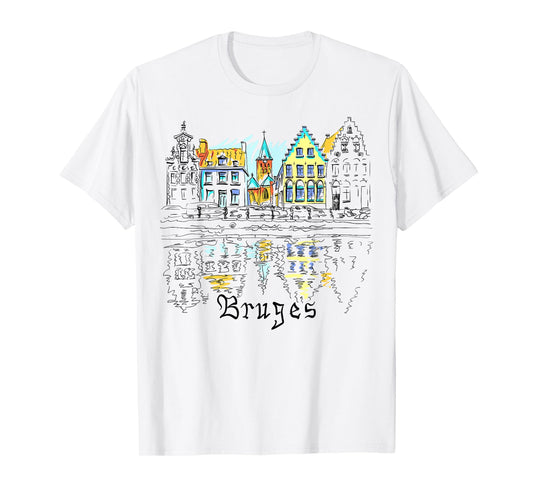 Travel Europe Belgium Bruges Family Vacation Souvenir Tee T-Shirt