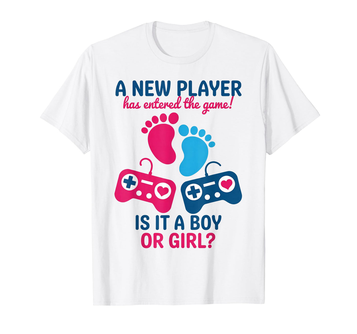 New Player Game Baby Shower Game Video Gamer Gender Reveal T-Shirt