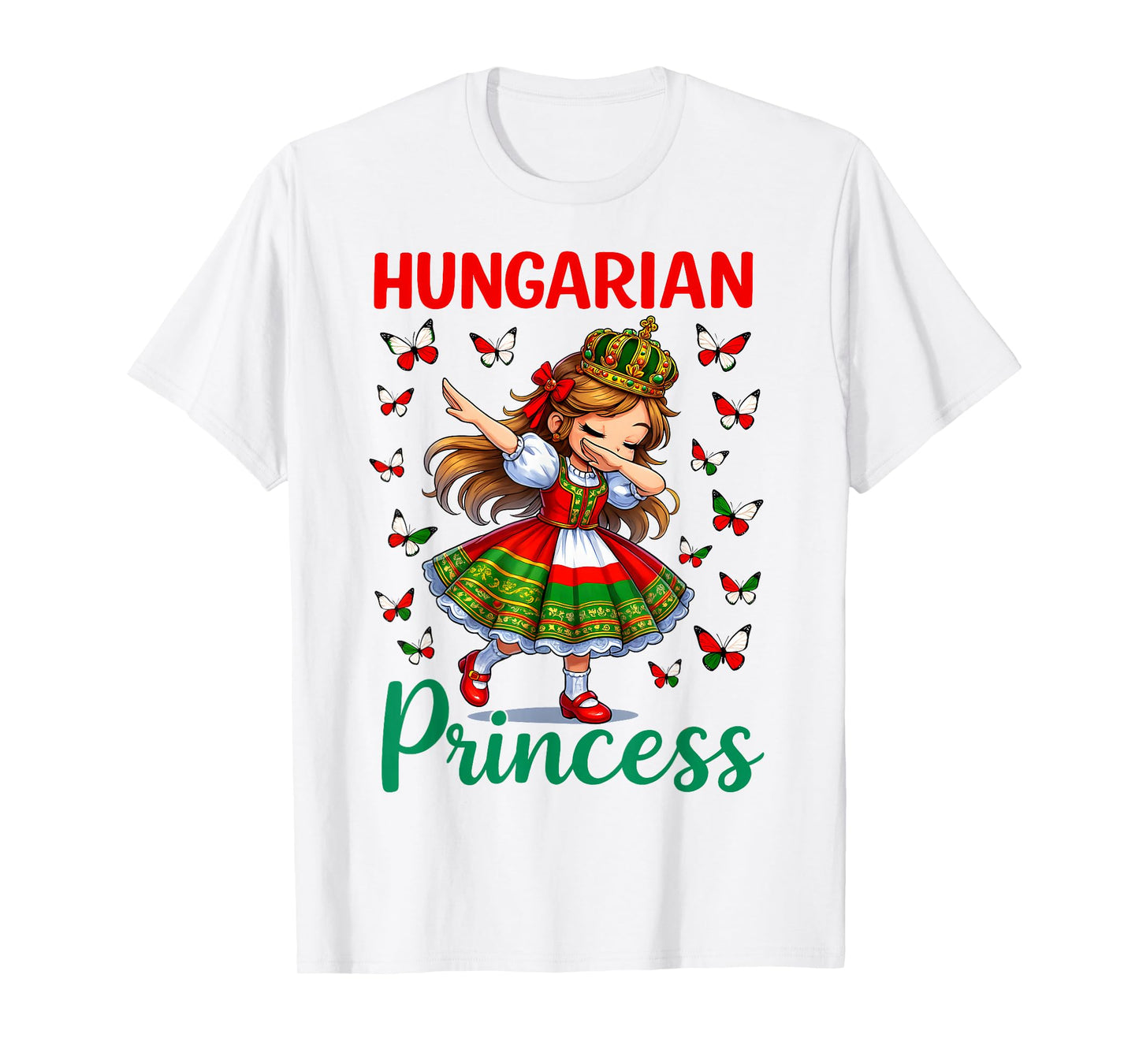Hungarian Princess Dabbing Girl Cute Magyar Pride for Girls T-Shirt