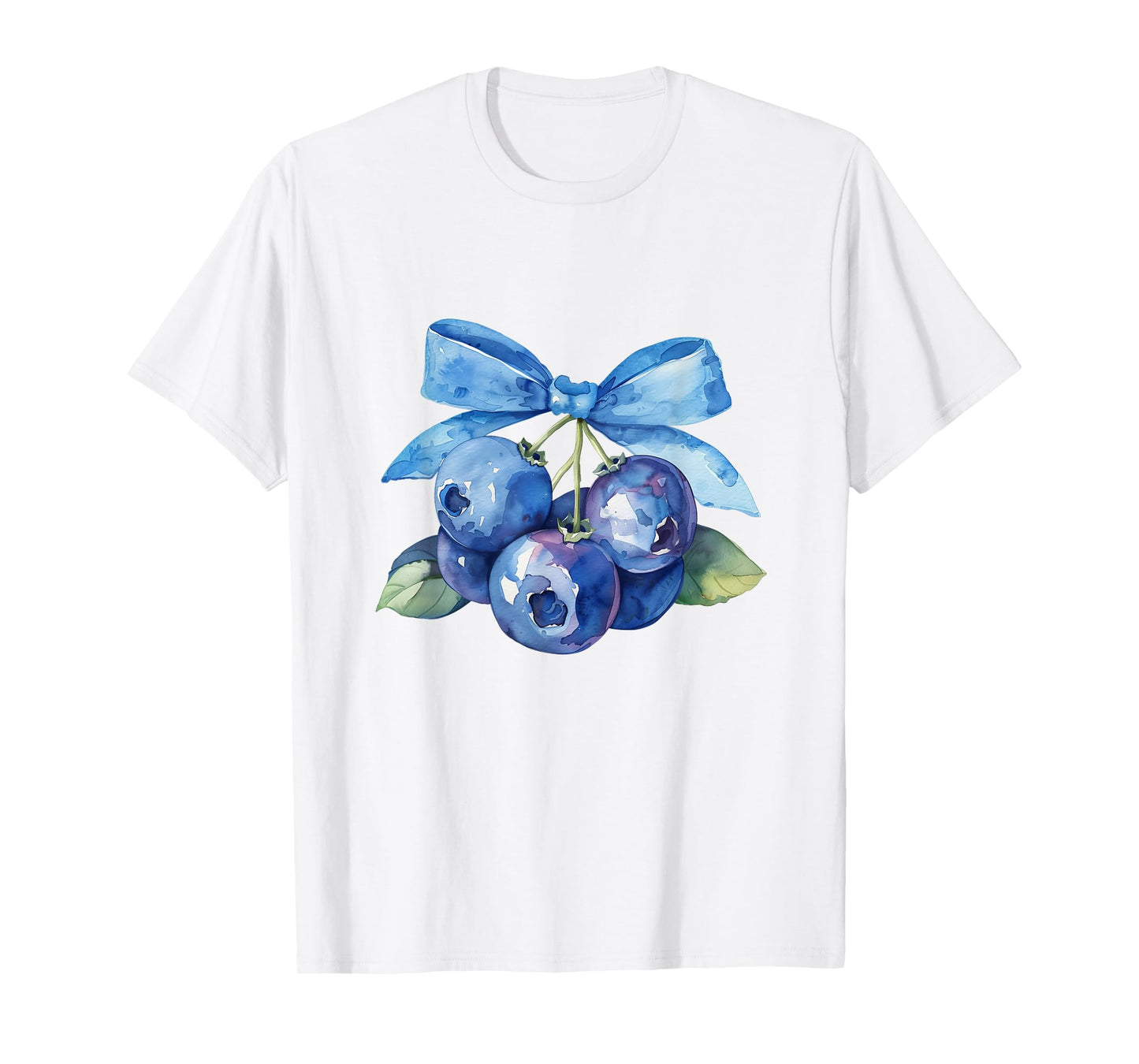 Coquette Bow with Blueberry Kawaii Charm Tee T-Shirt