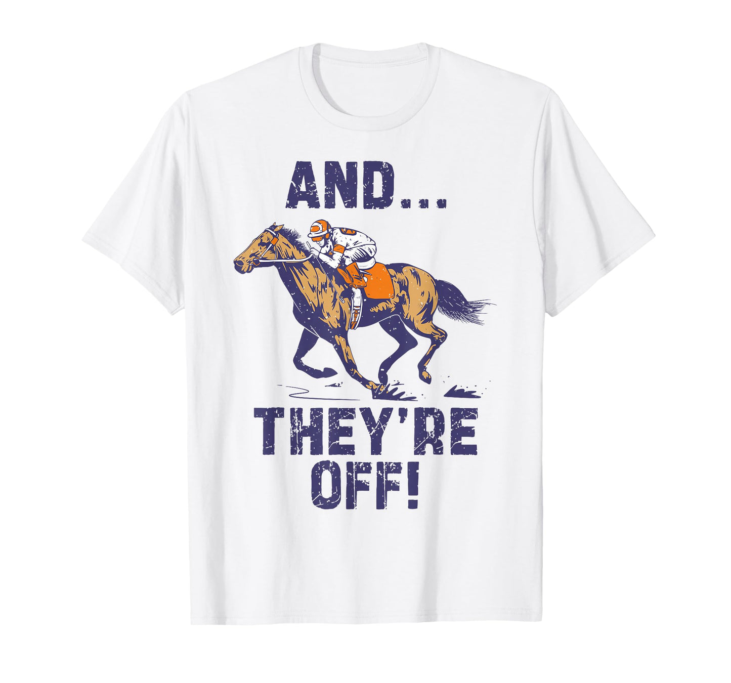 Horse Racing Shirt Toddler Kids Boys Girls And They're Off T-Shirt