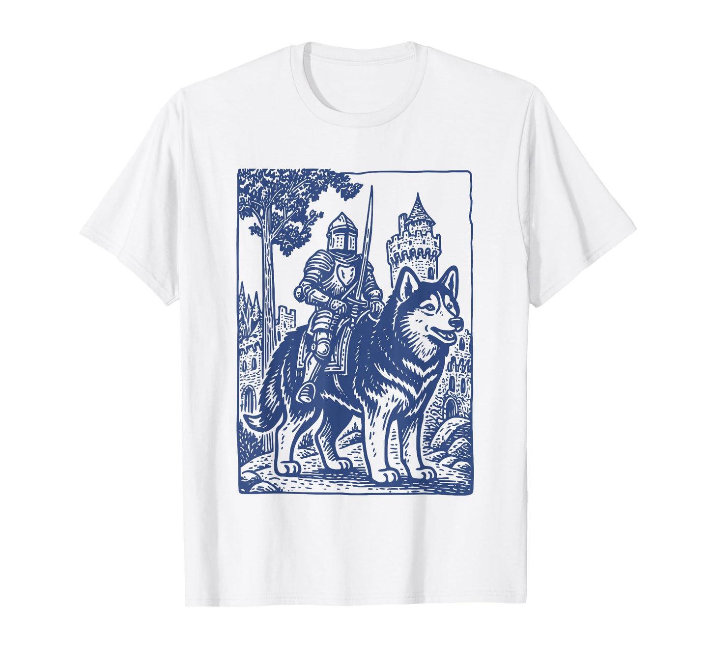 Knight Husky Rider Vintage T-Shirt