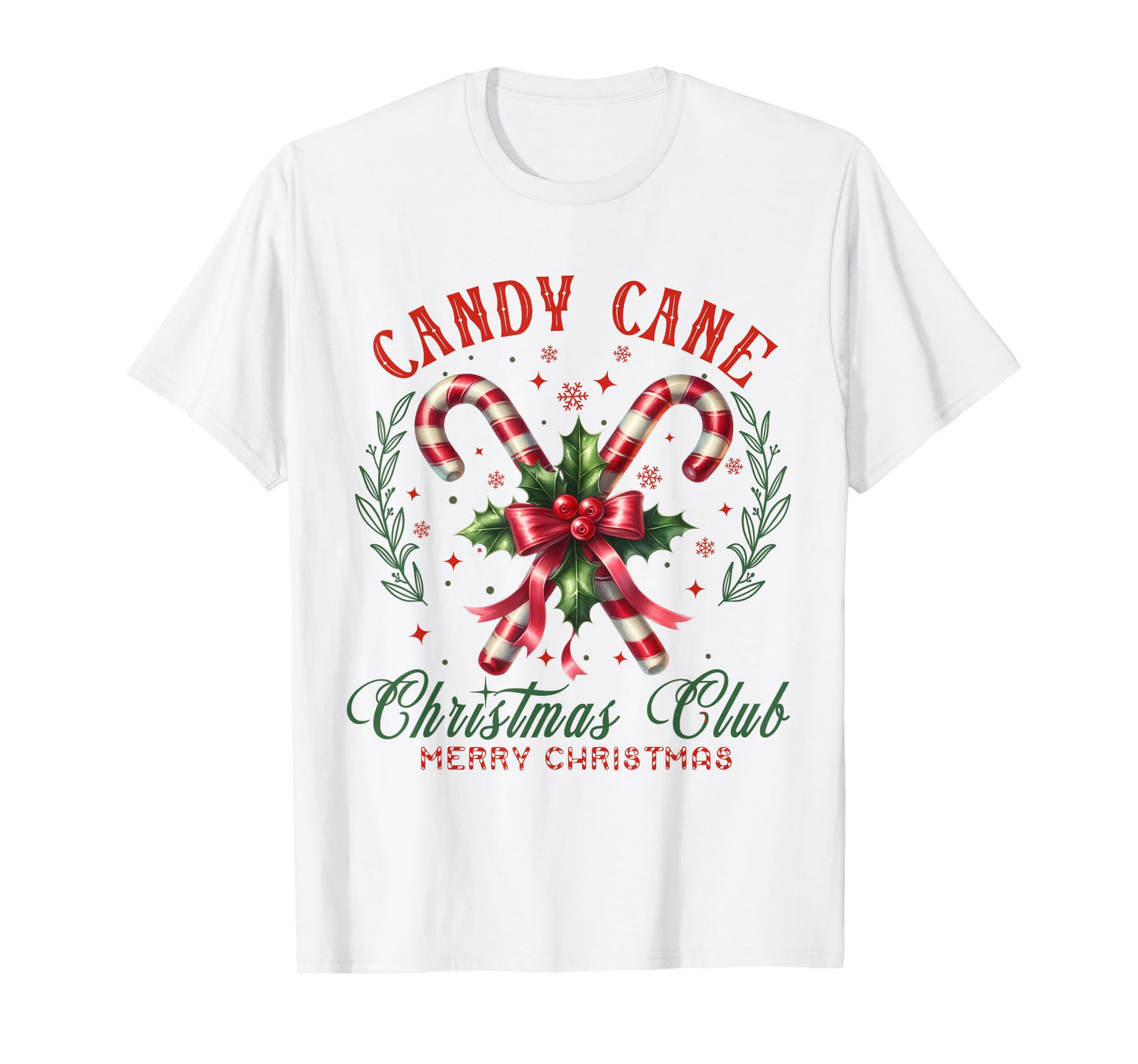 Christmas Holiday Season Xmas Candy Cane Christmas Club T-Shirt