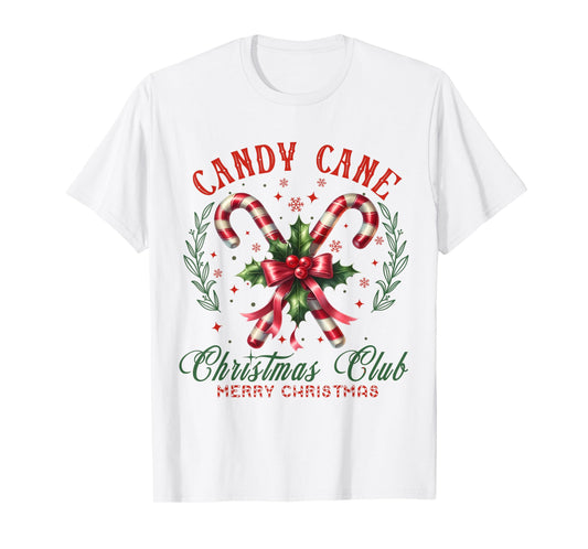 Christmas Holiday Season Xmas Candy Cane Christmas Club T-Shirt
