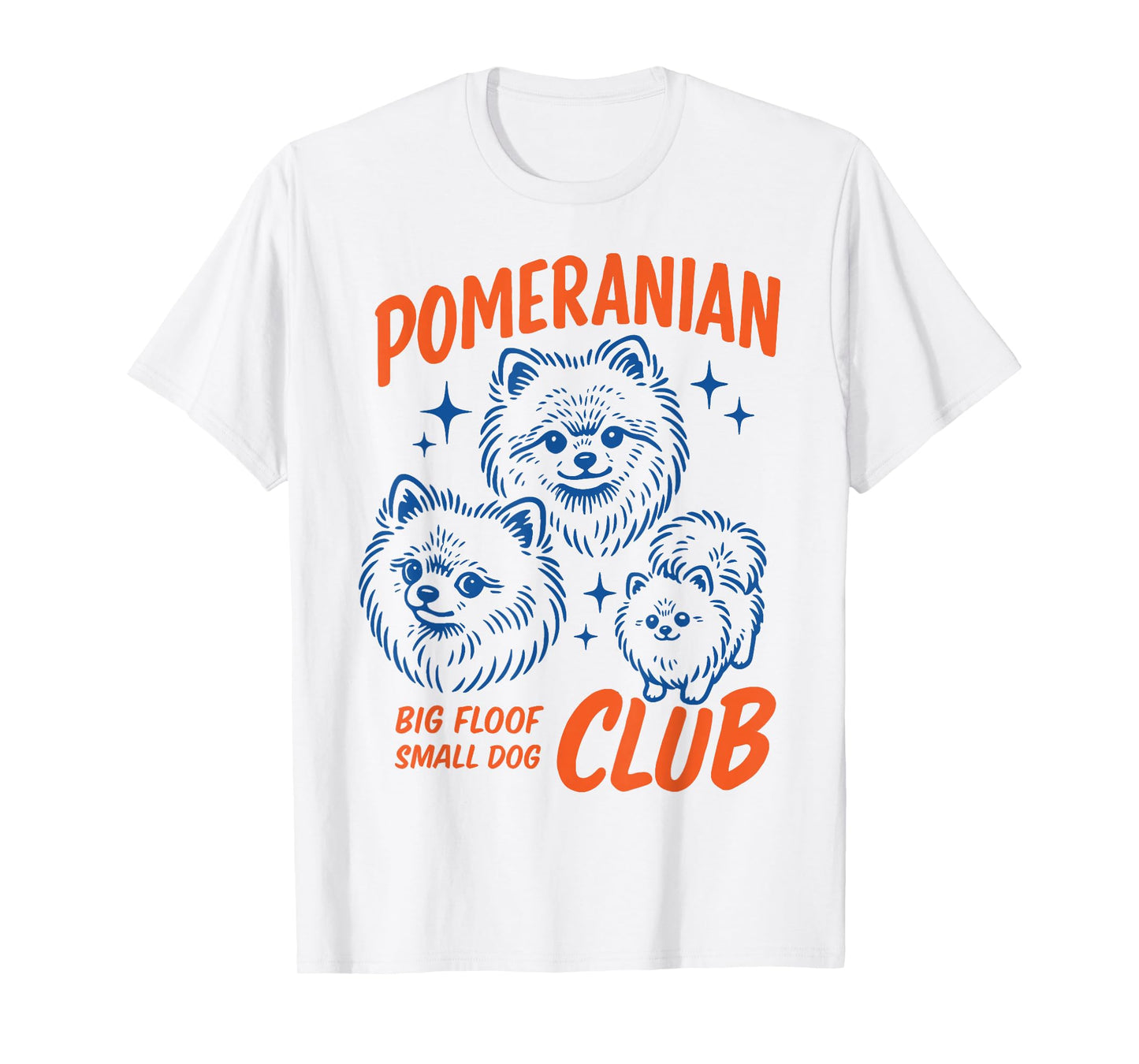 Retro Pomeranian Club Cute Small Dog Club Pet Lover T-Shirt