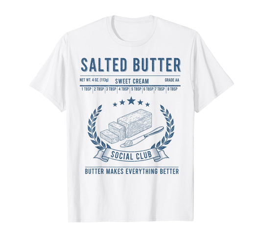 Vintage Salted Butter Social Club Butter Lover Sweet Cream T-Shirt