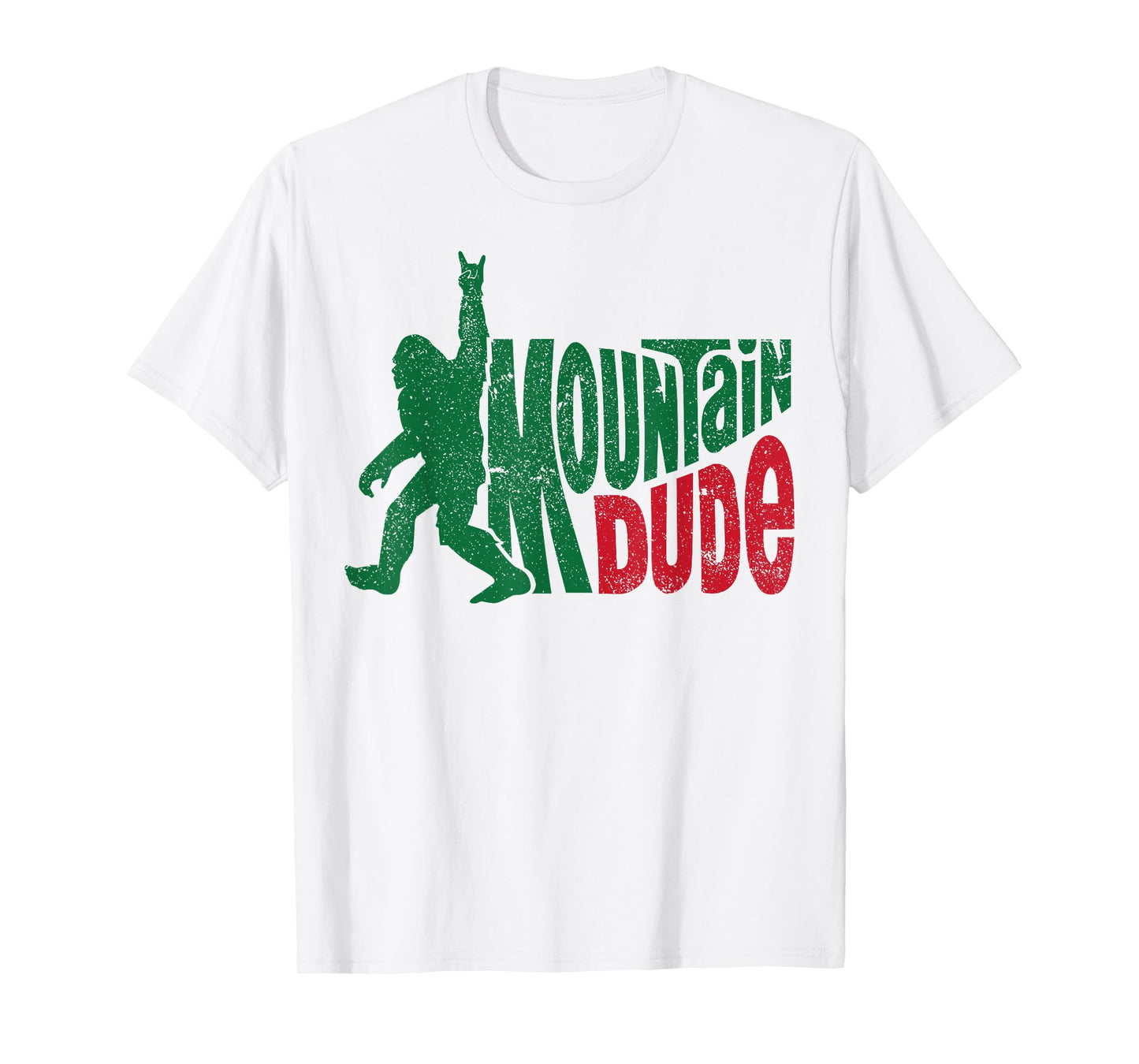Mountain Dude Funny Bigfoot Sasquatch Rock On Hiking T-Shirt
