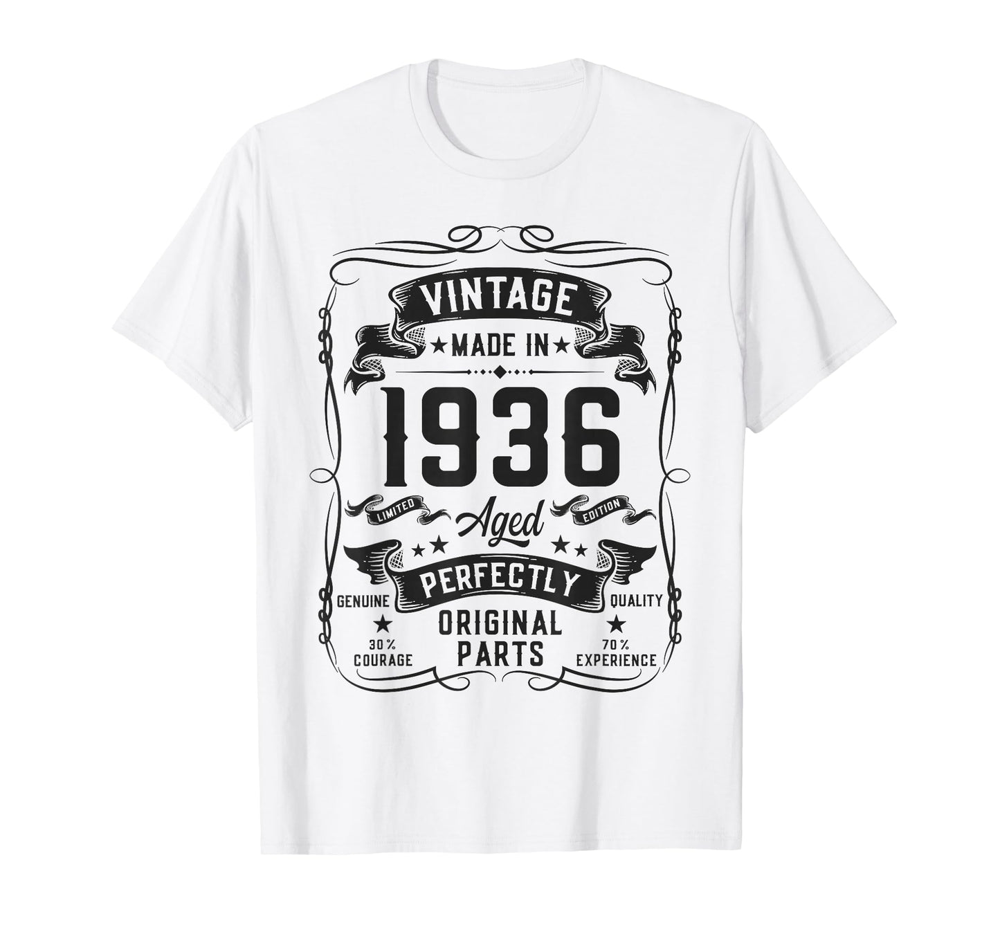 Vintage 1936 90yr 90th Birthday Gifts for Men 90 Years Old T-Shirt