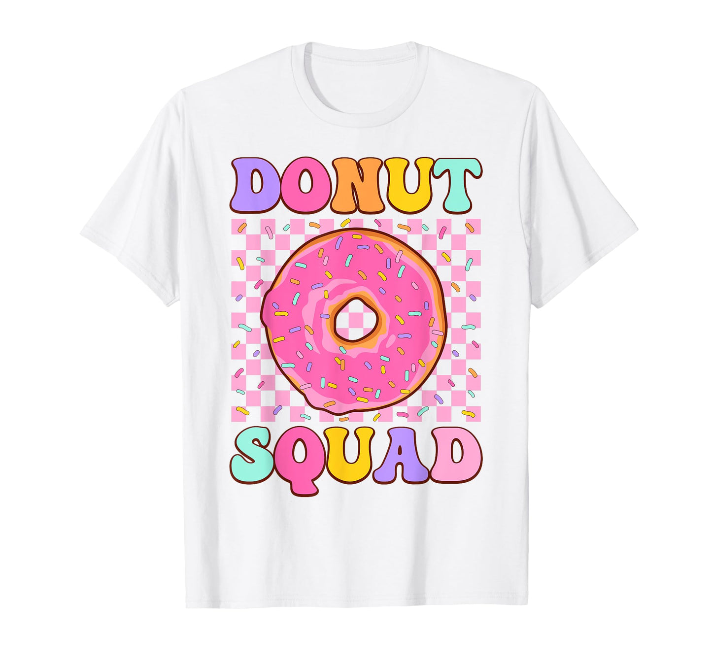 Donut Squad Groovy Donut Lover Birthday Party Girls T-Shirt