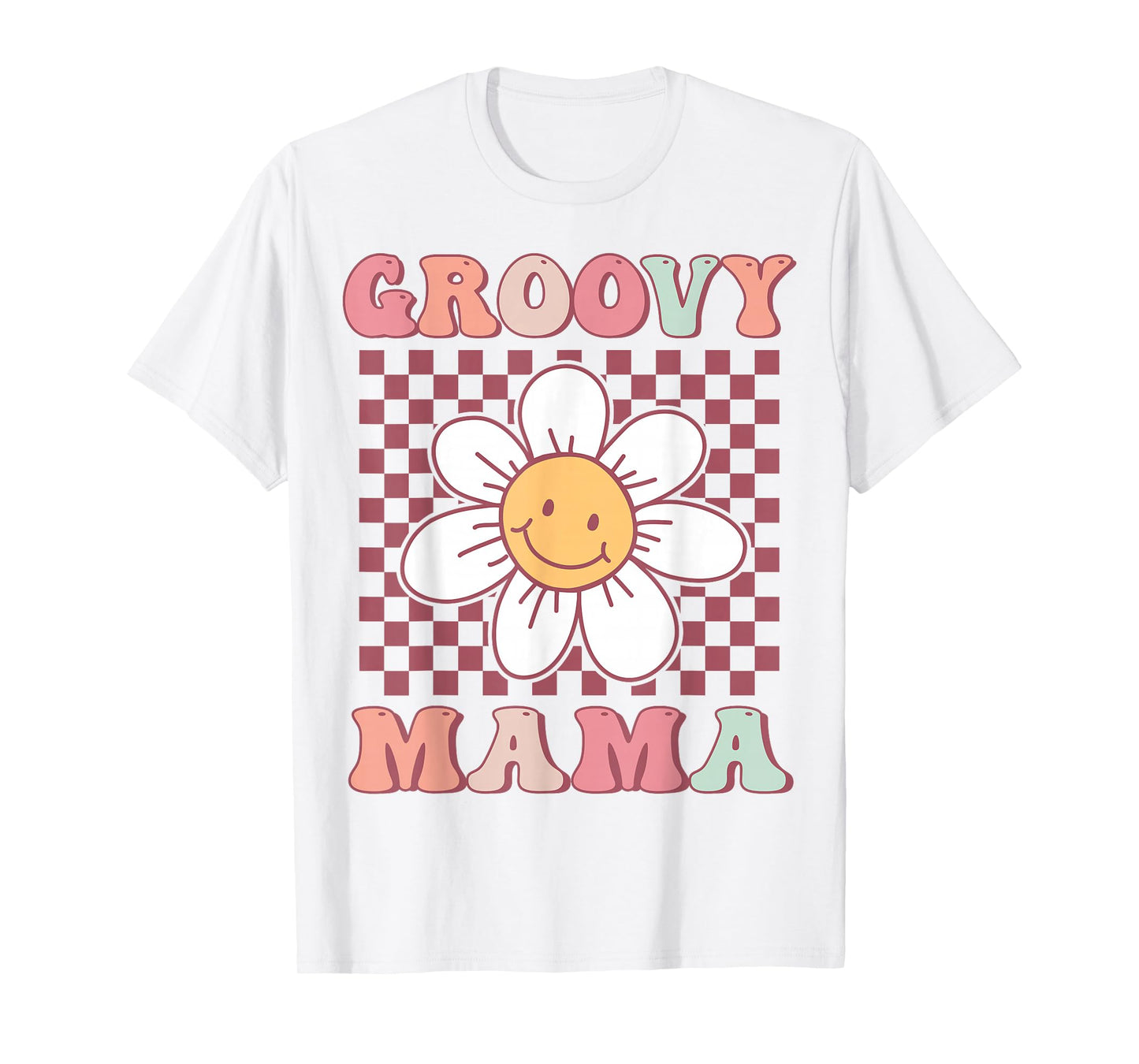 Cute Groovy Mama Matching Family Birthday Party Daisy Flower T-Shirt